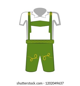 Isolated traditional oktoberfest clothes for men. Vector illustration design