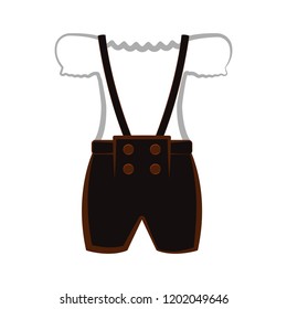 Isolated traditional oktoberfest clothes for men. Vector illustration design