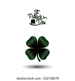 Isolated traditional patrick's day clover, Vector illustration