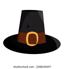 Isolated traditional pilgrim hat icon Vector