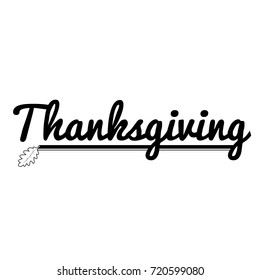 Isolated traditional typography for thanksgiving day, Vector illustration