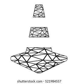 Isolated traffic cone icon on a white background, Vector illustration