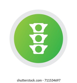 Isolated Traffic Light Icon Symbol On Clean Background. Vector Stoplight Element In Trendy Style.