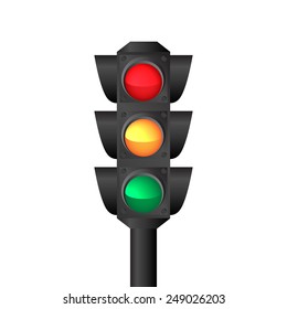 Isolated traffic light vector
