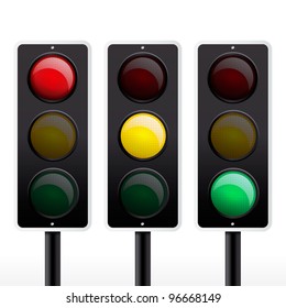 Isolated traffic light vector