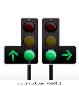Isolated traffic light vector
