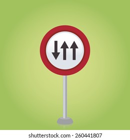 an isolated traffic signal on a green background