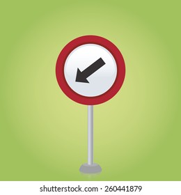 an isolated traffic signal on a green background