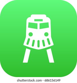 Isolated Train Icon Symbol On Clean Background. Vector Tram  Element In Trendy Style.