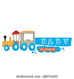 Isolated train toy for a baby shower, Vector illustration