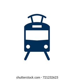 Isolated Tram Icon Symbol On Clean Background. Vector Streetcar  Element In Trendy Style.