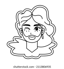 Isolated trans draw love gender human illustration vector