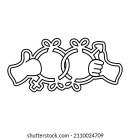 Isolated trans draw symbol love gender human illustration vector