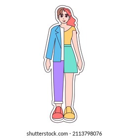 Isolated trans love gender human illustration vector