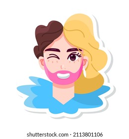 Isolated trans love gender human illustration vector