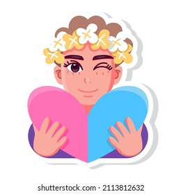 Isolated trans love gender human illustration vector