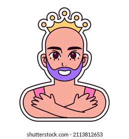 Isolated trans love gender human illustration vector