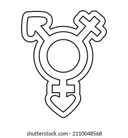 Isolated trans symbol draw love gender human illustration vector