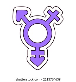 Isolated trans symbol love gender human illustration vector