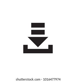 Isolated transfer icon symbol on clean background. Vector download element in trendy style.