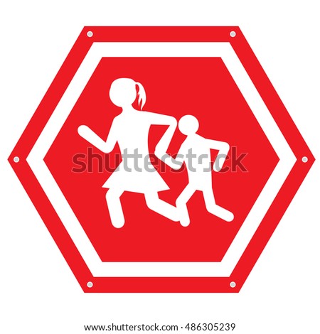 Isolated transit signal on a white background, Vector illustration