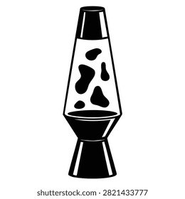Isolated transparent lava lamp icon vector illustration perfect for retro lighting decor psychedelic aesthetic interior design and creative artwork