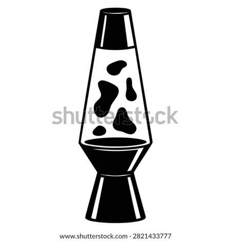 Isolated transparent lava lamp icon vector illustration perfect for retro lighting decor psychedelic aesthetic interior design and creative artwork
