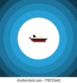 Isolated transport icon flat. Cargo vector element can be used for transport, cargo, ship design concept.