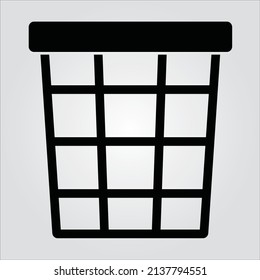 Isolated Trash Bin Scalable Vector Graphic