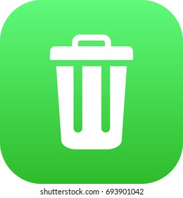 Isolated Trash Can Icon Symbol On Clean Background. Vector Garbage Container Element In Trendy Style.