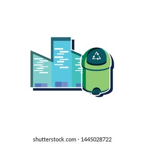 Isolated trash and sustainability design