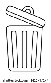 Isolated trash with top design