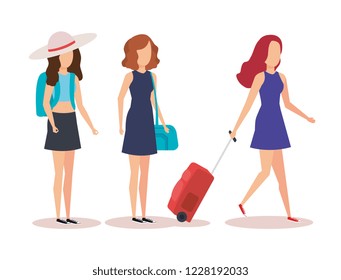 Isolated travel girls design