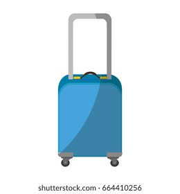 isolated travel suitcase