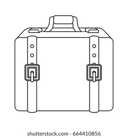 isolated travel suitcase