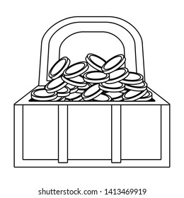 Isolated treasure chest design vector illustration