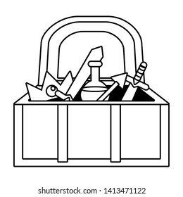 Isolated treasure chest design vector illustration