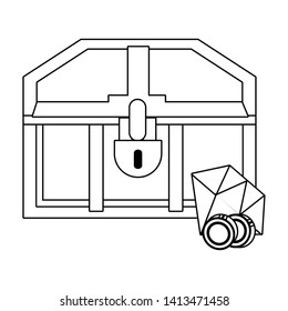 Isolated treasure chest design vector illustration