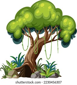 Ilustración de un árbol aislado