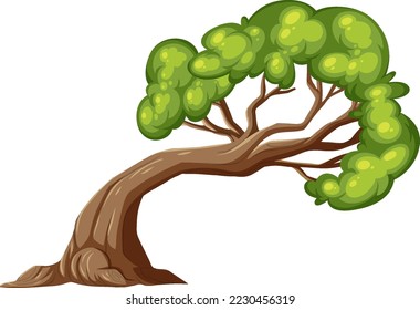 An isolated tree cartoon illustration