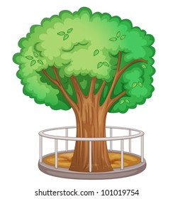Isolated tree design element illustration