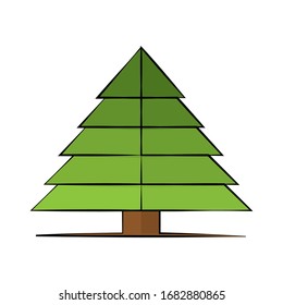 Isolated tree icon. Forest day. Natural plant - Vector