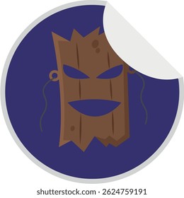 Isolated tree icon halloween logo cartoon illustration
