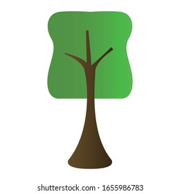 Isolated tree icon over a white background- Vector illustration