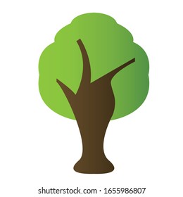 Isolated tree icon over a white background- Vector illustration