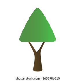 Isolated tree icon over a white background- Vector illustration