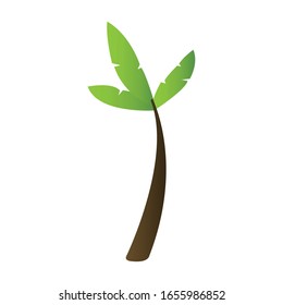 Isolated tree icon over a white background- Vector illustration