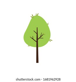 Icono de árbol aislado sobre un fondo blanco - VEcto