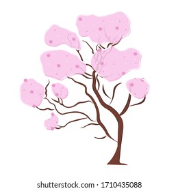 Isolated tree icon over a white background - Vector illustration