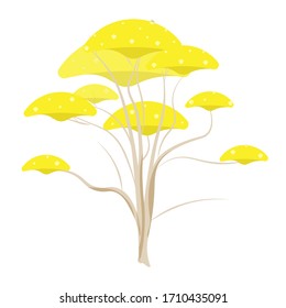 Icono de árbol aislado sobre un fondo blanco - Ilustración vectorial